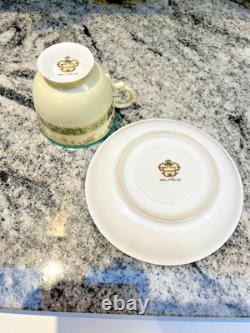 Vintage Meito China Porcelain Hand Painted & Gilded, 5 Tea Cups and Saucers