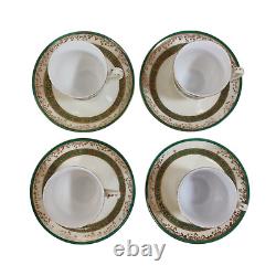 Vintage Meito China Tea Set Hand Painted Japan Gold Tone Trim