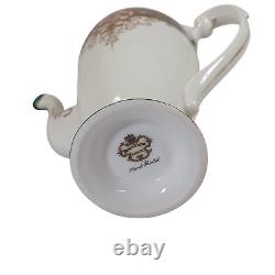 Vintage Meito China Tea Set Hand Painted Japan Gold Tone Trim