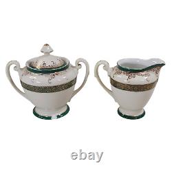 Vintage Meito China Tea Set Hand Painted Japan Gold Tone Trim