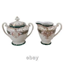 Vintage Meito China Tea Set Hand Painted Japan Gold Tone Trim