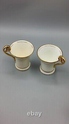 Vintage Mintons For Tiffany & Co. Set Of 6 Teacups & Saucers /22 Karet Gold Trim