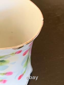 Vintage Moriage Chocolate Pot + 4 Cups Saucers Japan Gold Pink Green Coffee Tea