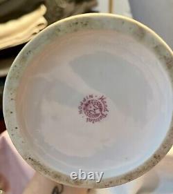 Vintage NIPPON Floral Gold Gilt Embellished Tea Set with 4 cups/saucers VGC