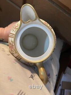 Vintage NIPPON Floral Gold Gilt Embellished Tea Set with 4 cups/saucers VGC