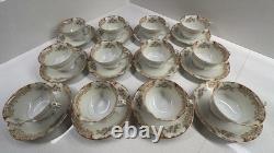 Vintage Noritake China Cups & Saucers Set of 12 Floral Gold Trim Japan