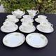 Vintage Noritake Posy 3034 Japan Tea Cups & Saucers Set 16pc Floral Gold Trim
