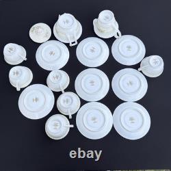 Vintage Noritake Posy 3034 Japan Tea Cups & Saucers Set 16pc Floral Gold Trim