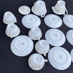 Vintage Noritake Posy 3034 Japan Tea Cups & Saucers Set 16pc Floral Gold Trim