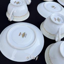 Vintage Noritake Posy 3034 Japan Tea Cups & Saucers Set 16pc Floral Gold Trim
