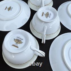 Vintage Noritake Posy 3034 Japan Tea Cups & Saucers Set 16pc Floral Gold Trim