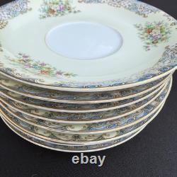 Vintage Noritake Posy 3034 Japan Tea Cups & Saucers Set 16pc Floral Gold Trim