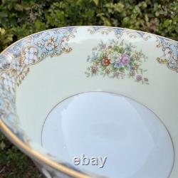 Vintage Noritake Posy 3034 Japan Tea Cups & Saucers Set 16pc Floral Gold Trim