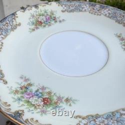 Vintage Noritake Posy 3034 Japan Tea Cups & Saucers Set 16pc Floral Gold Trim