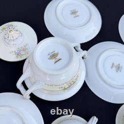 Vintage Noritake Posy 3034 Japan Tea Cups & Saucers Set 16pc Floral Gold Trim