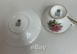 Vintage Paragon Bone China Pink Roses and Heavy Gold Cup & Saucer