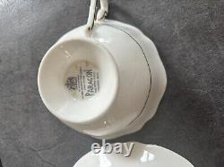 Vintage Paragon Bone China Teacup and Saucer rose and fruit pattern with gold