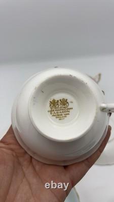 Vintage Paragon Poppy and Anemone Teacup And Sauser x3 Rose Bone China Gold Rim