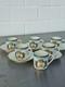 Vintage Porcelaine Dauteuil Paris French Porcelain Moka Coffee Set 5 Cups Saucer
