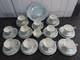 Vintage Queen Anne Tea Set Service Blue White Gold Wheat 38 Pieces Bone China
