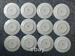 Vintage Queen Anne Tea Set Service Blue White Gold Wheat 38 Pieces Bone China