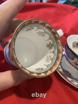 Vintage Queen Elizabeth Cups & saucers 80th birthday and 22kt Gold Pair MINT