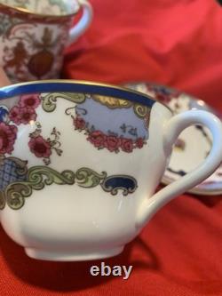 Vintage Queen Elizabeth Cups & saucers 80th birthday and 22kt Gold Pair MINT