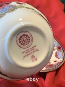 Vintage Queen Elizabeth Cups & saucers 80th birthday and 22kt Gold Pair MINT