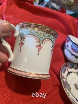 Vintage Queen Elizabeth Cups & saucers 80th birthday and 22kt Gold Pair MINT