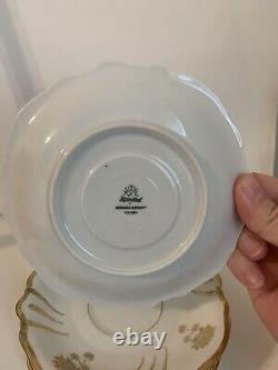 Vintage Rosenthal Kronach-Germany Ivory Gold Daisy Tea Cups & Saucers