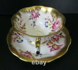 Vintage Royal Albert TREASURE CHEST SERIES Tea Cup & Saucer, Roses, Lavish Gold