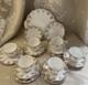 Vintage Royal Albert Tea Set 1950s-60s 6 Cups Plates Bone China Gold