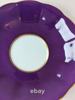 Vintage Royal Albert Teacups & Saucers Set 4 Rare Brights Avon Shaped Gold