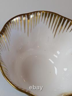 Vintage Royal Albert Teacups & Saucers Set 4 Rare Brights Avon Shaped Gold