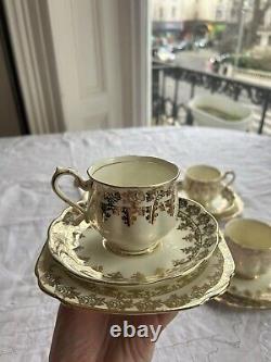Vintage Royal Albert trio cups and saucers 1930