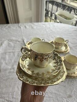 Vintage Royal Albert trio cups and saucers 1930