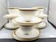 Vintage Royal Doulton Royal Gold Bone China Gilt Teacups Saucers Plate Trio X6