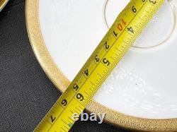 Vintage Royal Doulton Royal Gold Bone China Gilt Teacups Saucers Plate Trio X6