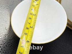 Vintage Royal Doulton Royal Gold Bone China Gilt Teacups Saucers Plate Trio X6