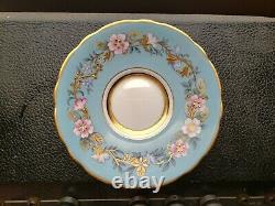 Vintage Royal Stafford Garland Tea Cup & Saucer Hand Painted Gilded Rims 18