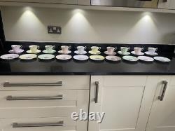Vintage Royal Standard Tea Cups Saucers And Cake plates. Pastel Colour