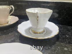 Vintage Royal Standard Tea Cups Saucers And Cake plates. Pastel Colour