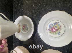Vintage Royal Standard Tea Cups Saucers And Cake plates. Pastel Colour