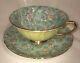 Vintage Shelley Yellow Oleander Shape Cup & Saucer Marguerite Chintz Gold