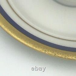 Vintage Scherzer Bavaria Demitasse Set of 12 Cups Saucers Blue Gold Encrusted SH