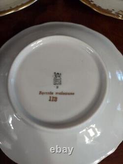 Vintage Set of 8 Tea Cups & Saucers Wawel Recznie Malowane Gold WAV19 Poland