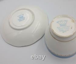 Vintage Starline Coffee Set by Salisbury Fine Bone China Powder Blue & Gold