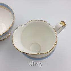 Vintage Starline Coffee Set by Salisbury Fine Bone China Powder Blue & Gold