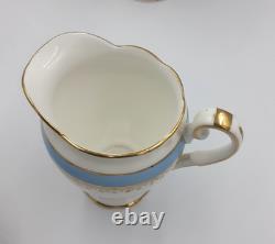 Vintage Starline Coffee Set by Salisbury Fine Bone China Powder Blue & Gold