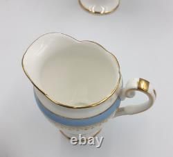 Vintage Starline Coffee Set by Salisbury Fine Bone China Powder Blue & Gold